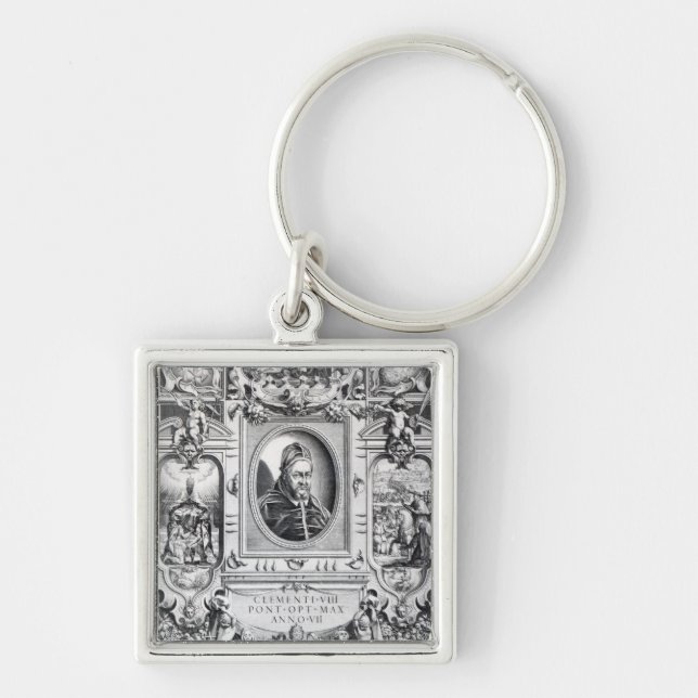 Pope Clement VIII, surrounded Key Ring (Front)