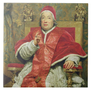 Pope Clement XIII (1693-1769) (oil on canvas) Ceramic Tile