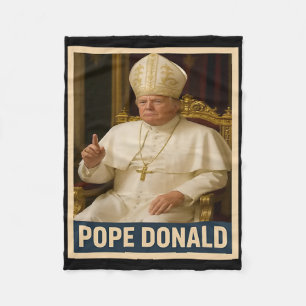 Pope Donald Pope Trump Pope Donald Trump Political Fleece Blanket