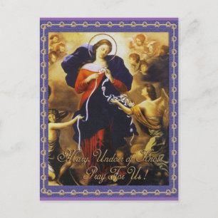 Pope Francis's Prayer to Our Lady Untier of Knots Postcard
