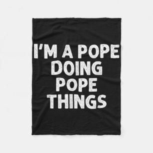 Pope Gift Funny Surname Family Tree Birthday Reuni Fleece Blanket