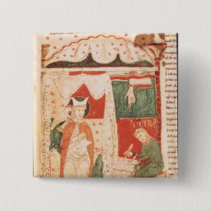 Pope Gregory I the Great 15 Cm Square Badge