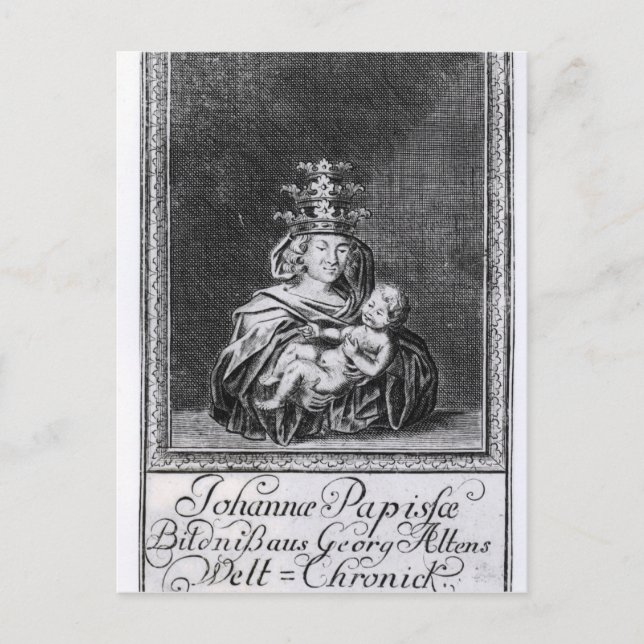 Pope Joan with her child Postcard (Front)