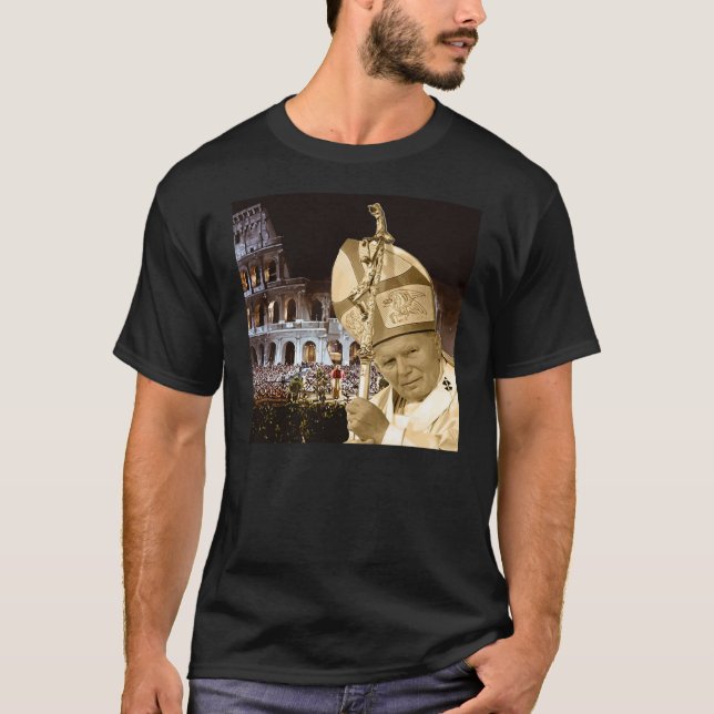 Pope John Paul II Blessing T Shirt (Front)