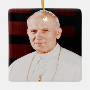 Pope John Paul II Ceramic Ornament