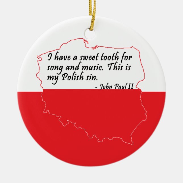 Pope John Paul II Quote Ceramic Ornament (Front)