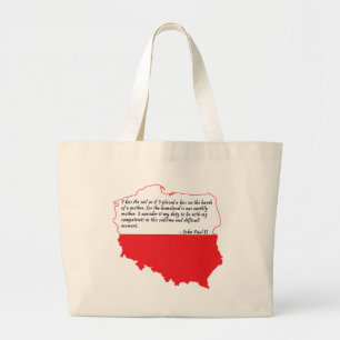 Pope John Paul II Quote Large Tote Bag
