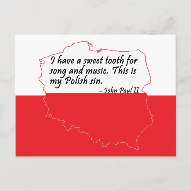 Pope John Paul II Quote Postcard (Front)