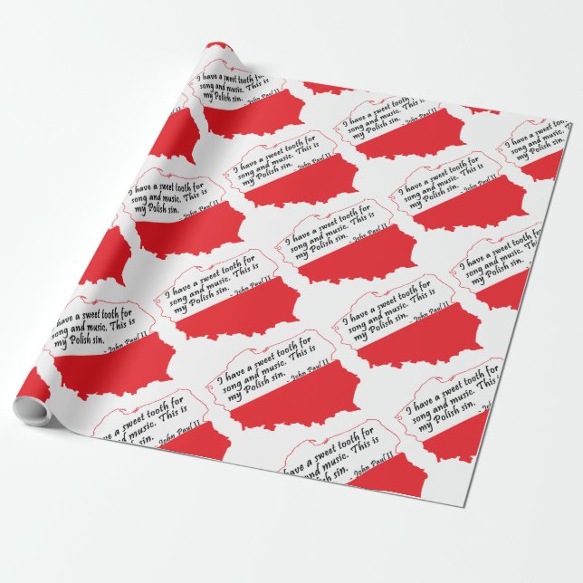 Pope John Paul II Quote Wrapping Paper (Unrolled)