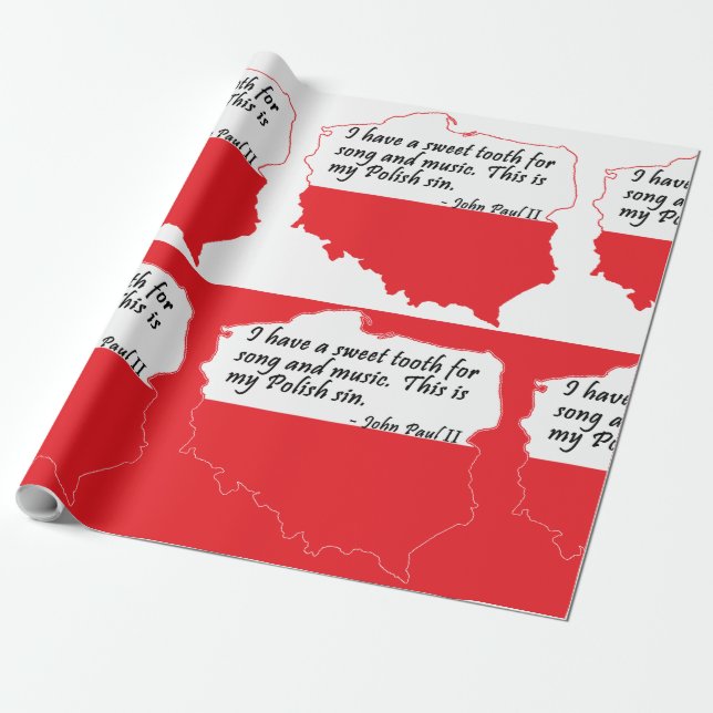 Pope John Paul II Quote Wrapping Paper (Unrolled)