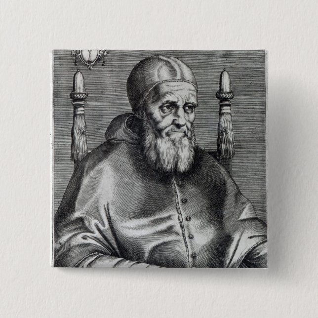 Pope Julius II 15 Cm Square Badge (Front)