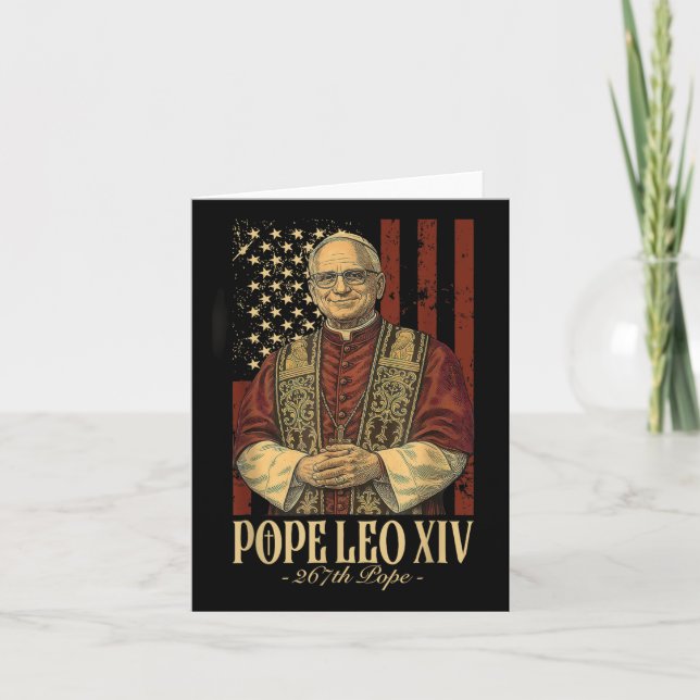 Pope Leo And America Us Pope Leo Xiv  Card (Front)