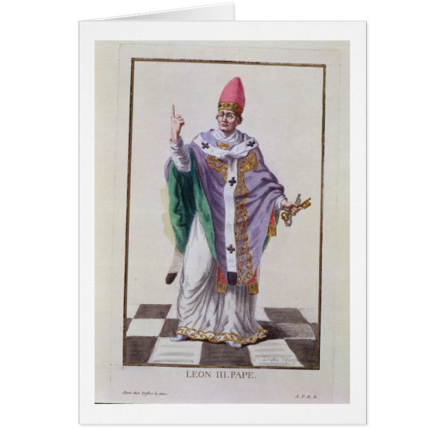 Pope Leo III (795-816) from 'Receuil des Estampes, (Front)