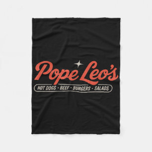 Pope Leo’s Hot Dogs Beef Burgers Salads Fleece Blanket