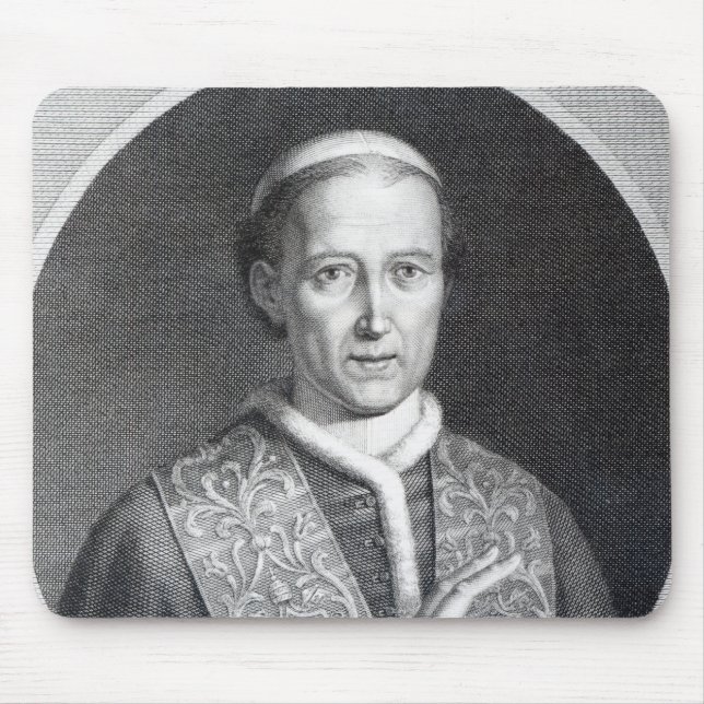 Pope Leo XII, engraved by Raffaele Persichini Mouse Pad (Front)