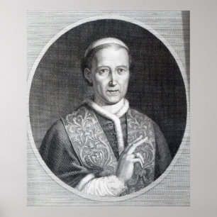 Pope Leo XII, engraved by Raffaele Persichini Poster