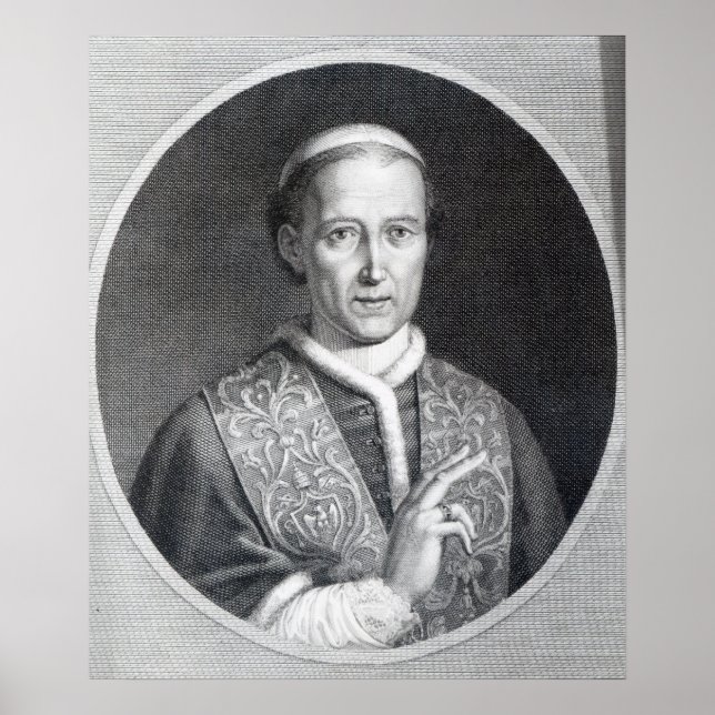 Pope Leo XII, engraved by Raffaele Persichini Poster (Front)