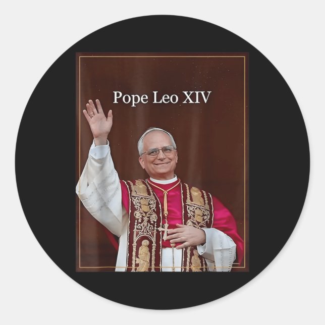 Pope Leo Xiv 0  Classic Round Sticker (Front)