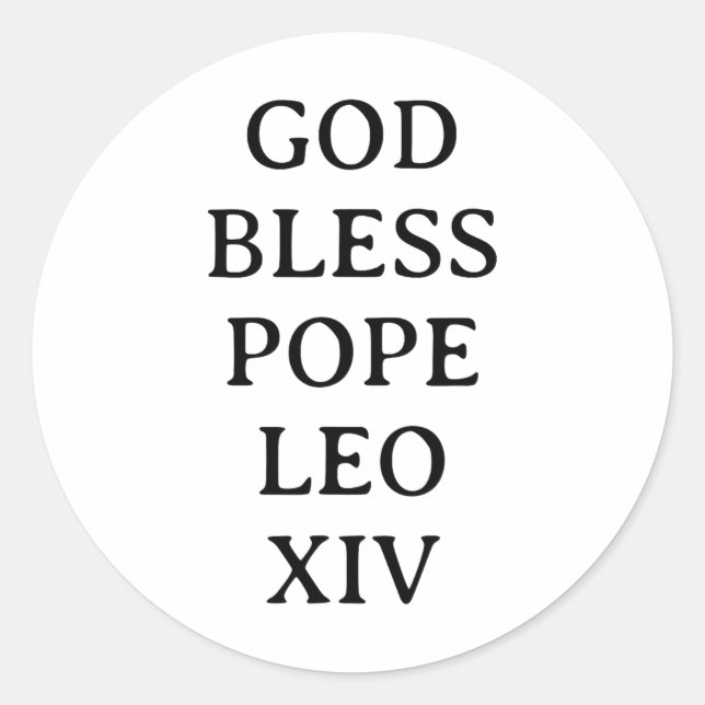 Pope Leo Xiv 3  Classic Round Sticker (Front)