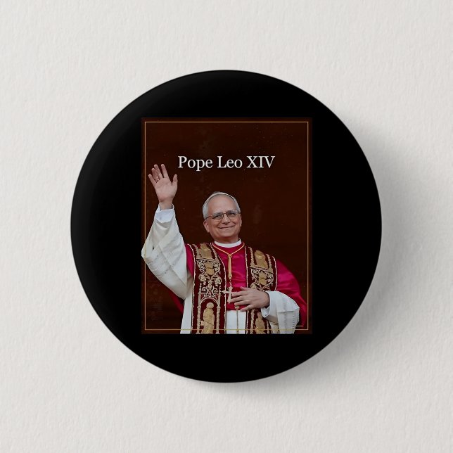 Pope Leo Xiv  6 Cm Round Badge (Front)