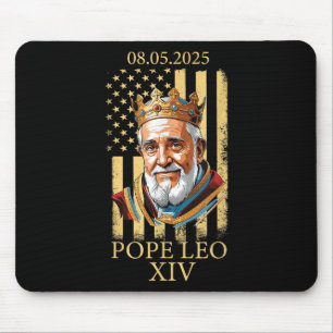 Pope Leo Xiv, American Flag 2025 Vatican Leo Xiv E Mouse Pad