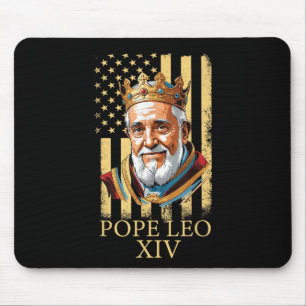 Pope Leo Xiv, American Flag 2025 Vatican Leo Xiv E Mouse Pad