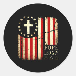 Pope Leo Xiv Catholic Church Christian Faith Pope Classic Round Sticker