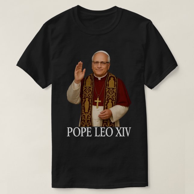 Pope Leo XIV Chicago Cardinal Robert Prevost Vinta T-Shirt (Design Front)