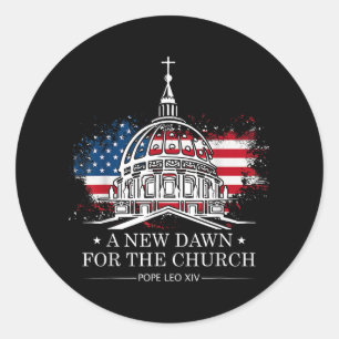 Pope Leo Xiv Christian Freedom Art Classic Round Sticker