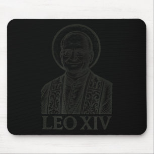 Pope Leo Xiv Christian _ Wood Print Rome & Vat Mouse Pad