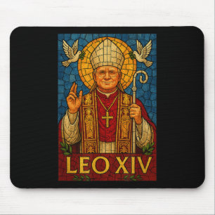 Pope Leo Xiv - Divine Mosaic Art Christian Catholi Mouse Pad