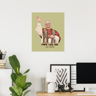 Pope Leo XIV Est 2025 Commemorative Poster