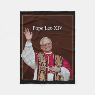 Pope Leo Xiv Fleece Blanket