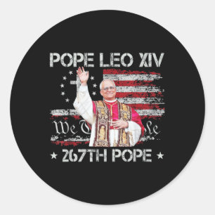 Pope Leo Xiv - God Bless Pope Leo Xiv 267th Pope  Classic Round Sticker