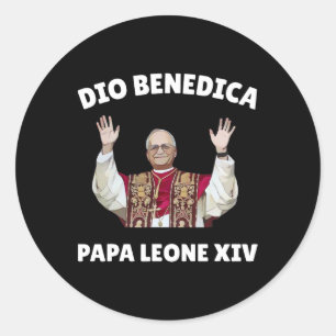 Pope Leo Xiv - God Bless Pope Leo Xiv  Classic Round Sticker