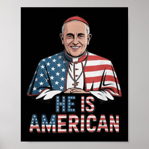 Pope Leo Xiv He Is American Cardinal Robert Franci Poster