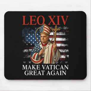 Pope Leo Xiv Make Vatican Great Again Catholic Chu Mouse Pad