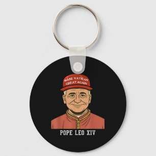 Pope Leo Xiv Make Vatican Great Again Christianity Key Ring