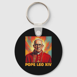 Pope Leo Xiv New American Pope 2025 Funny Key Ring