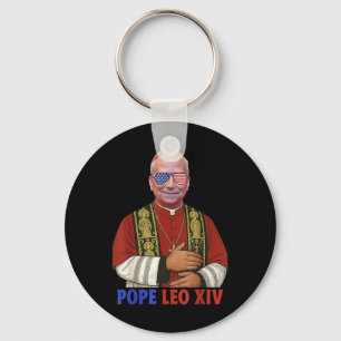 Pope Leo Xiv New American Pope 2025 Funny Key Ring