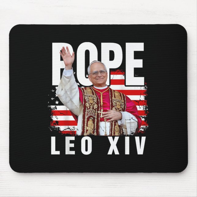 Pope Leo Xiv New Pope First American Pope Flag Pro Mouse Pad (Front)