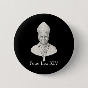 Pope Leo Xiv Portrait  6 Cm Round Badge