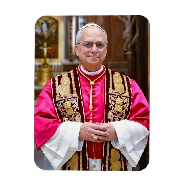 Pope Leo XIV portrait  Magnet (Vertical)