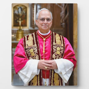 Pope Leo XIV portrait  Plaque