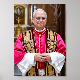 Pope Leo XIV portrait Poster