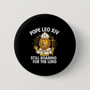 Pope Leo Xiv Roaring Lion For The Lord Kid Boys Gi 6 Cm Round Badge