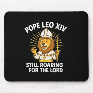 Pope Leo Xiv Roaring Lion For The Lord Kid Boys Gi Mouse Pad