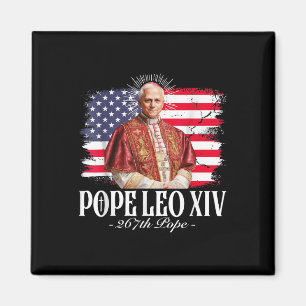 Pope Leo Xiv Robert American Flag Magnet