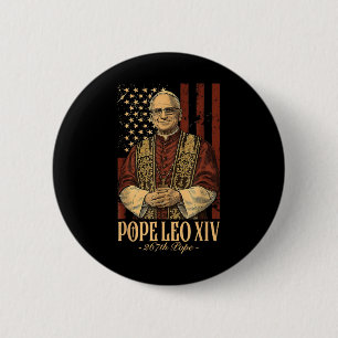 Pope Leo Xiv Robert Francis Prevost 6 Cm Round Badge