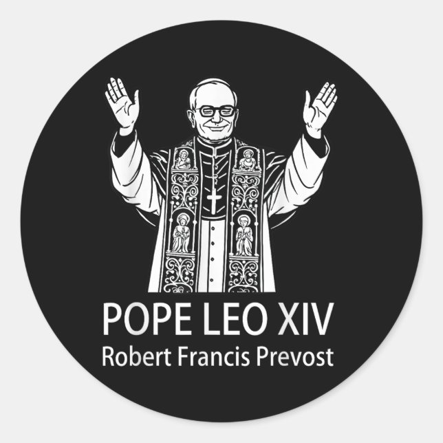 Pope Leo Xiv Robert Francis Prevost  Classic Round Sticker (Front)